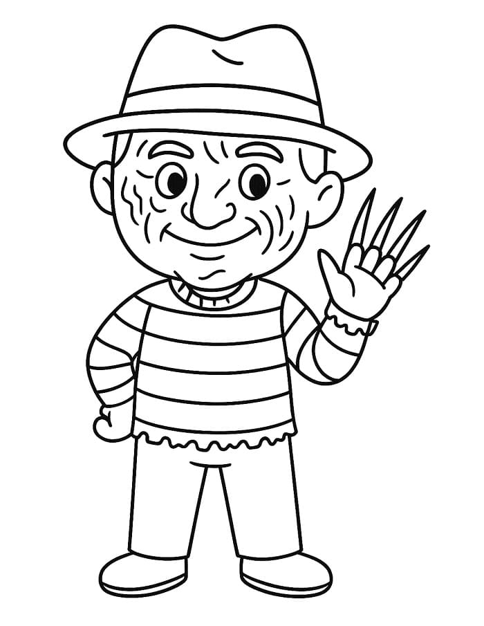 Målarbild Glad Freddy Krueger