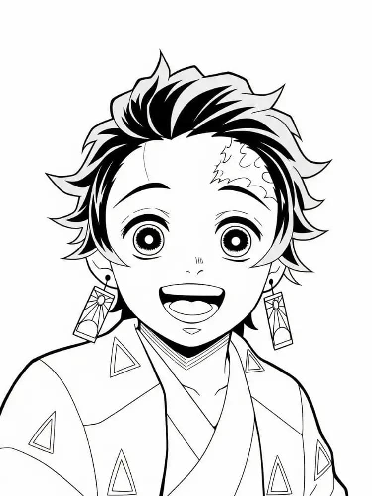 Målarbild Glad Tanjiro