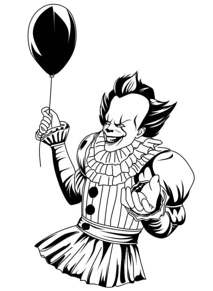 Målarbild Gratis Pennywise för Barn
