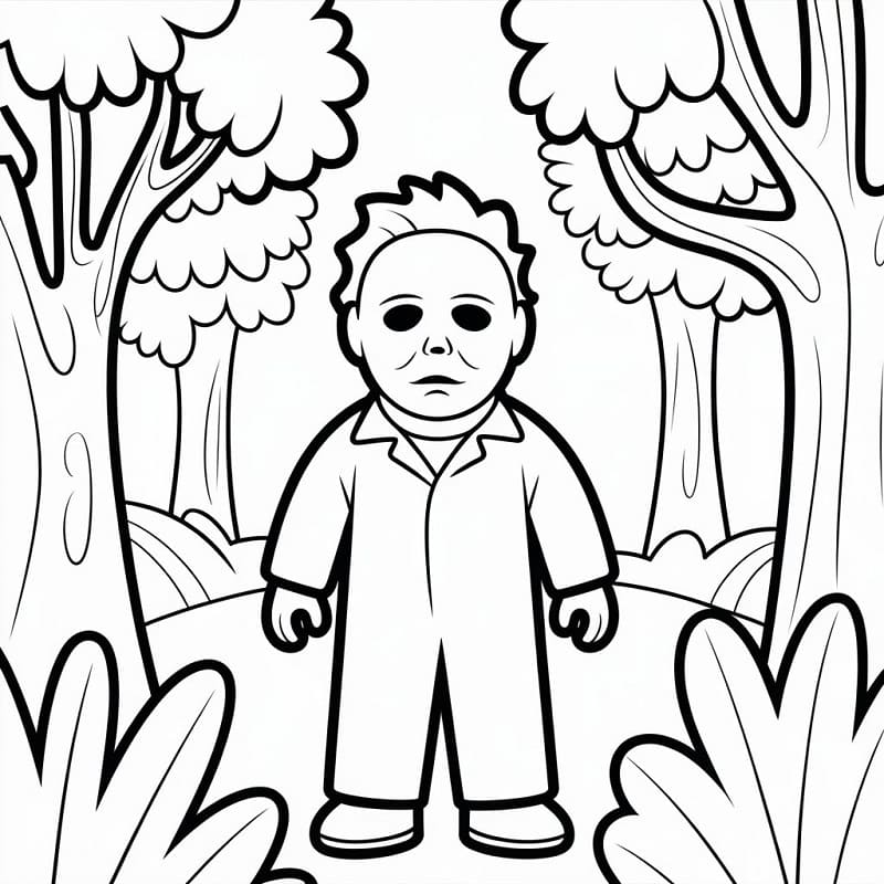 Målarbild Halloween Michael Myers