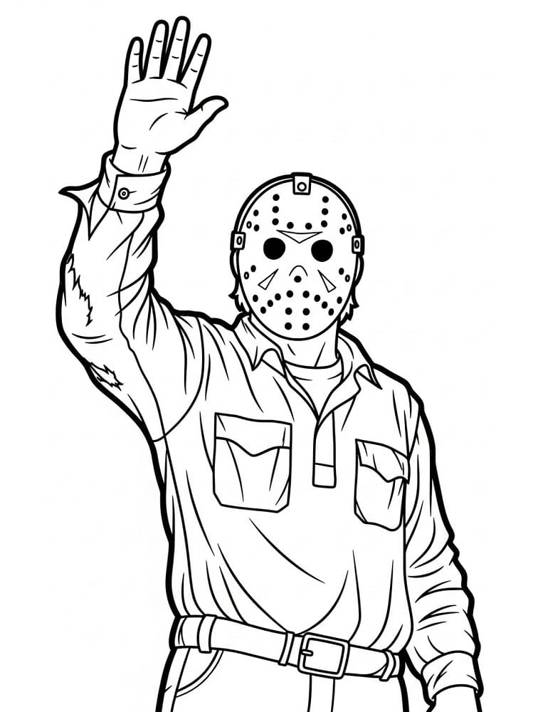 Målarbild Jason Voorhees Utskrivbar