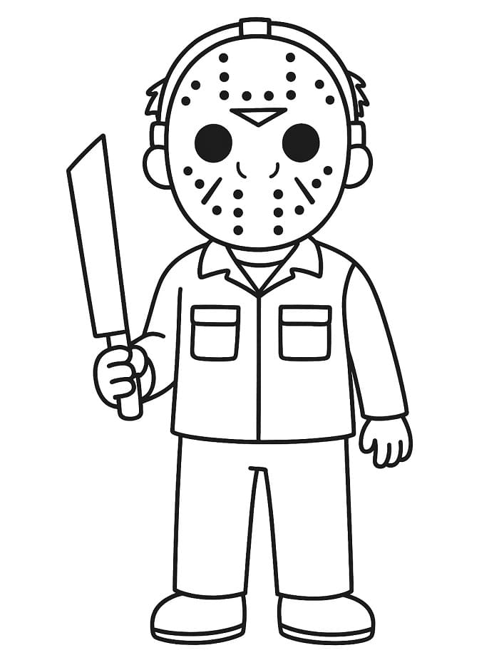 Målarbild Jason Voorhees för Barn