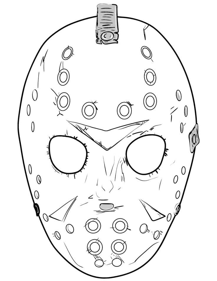 Målarbild Jason Voorhees-masken