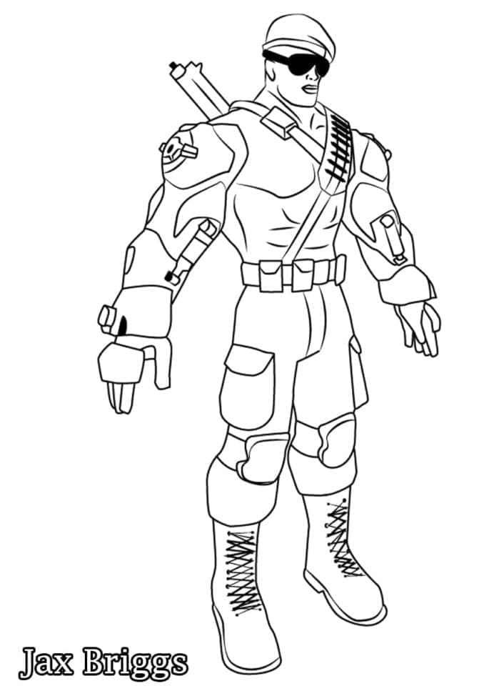 Målarbild Jax Briggs från Mortal Kombat