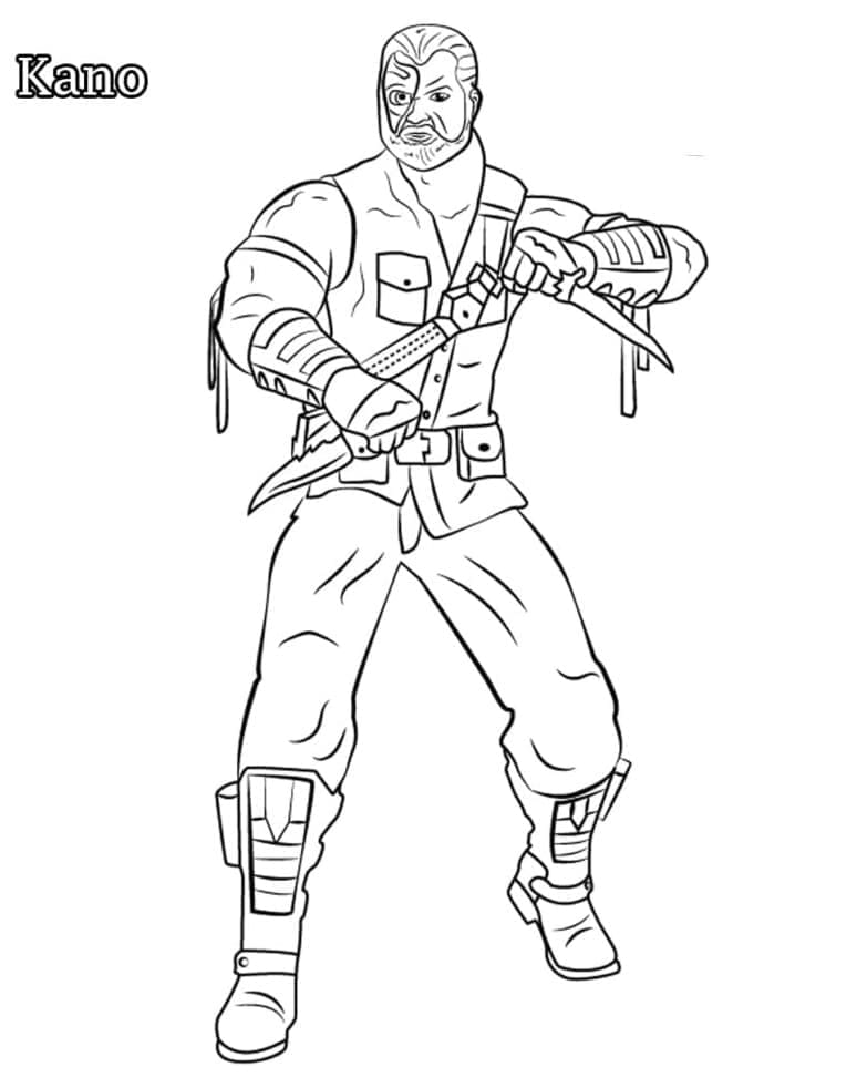 Målarbild Kano från Mortal Kombat