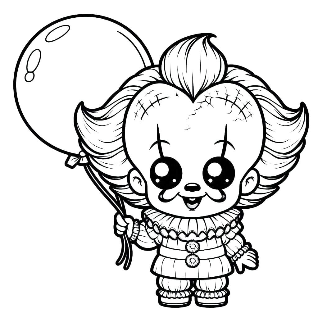 Målarbild Kawaii Pennywise