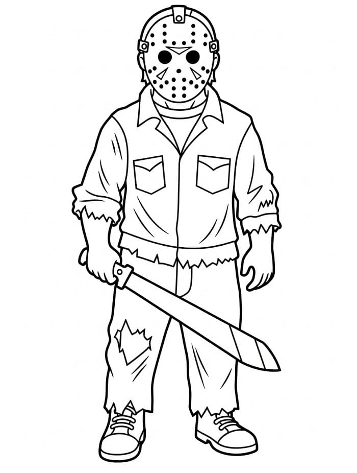 Målarbild Kuslig Jason Voorhees