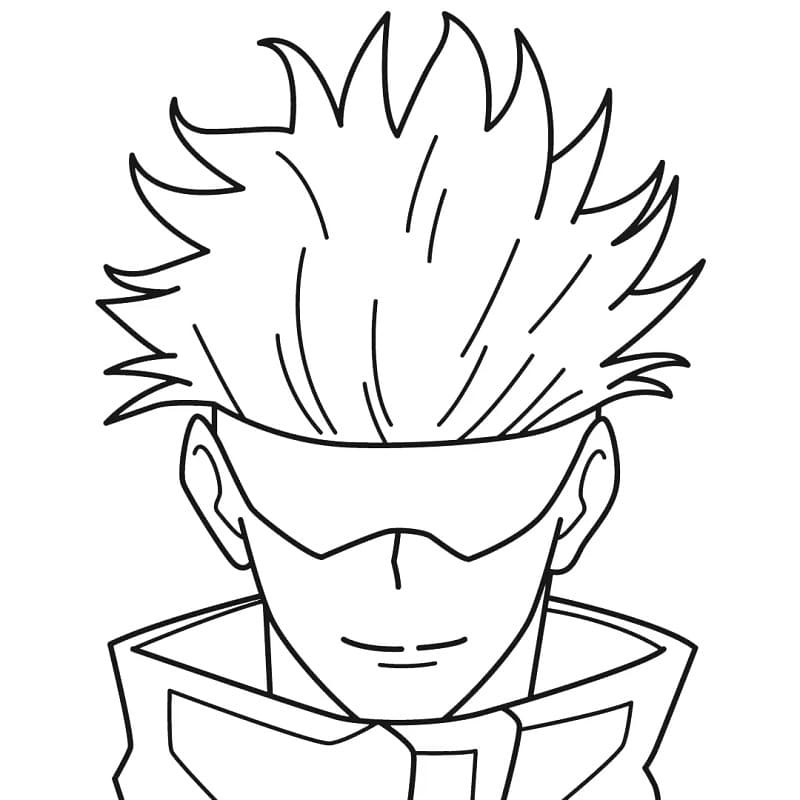 Målarbild Ladda ner Satoru Gojo för utskrift