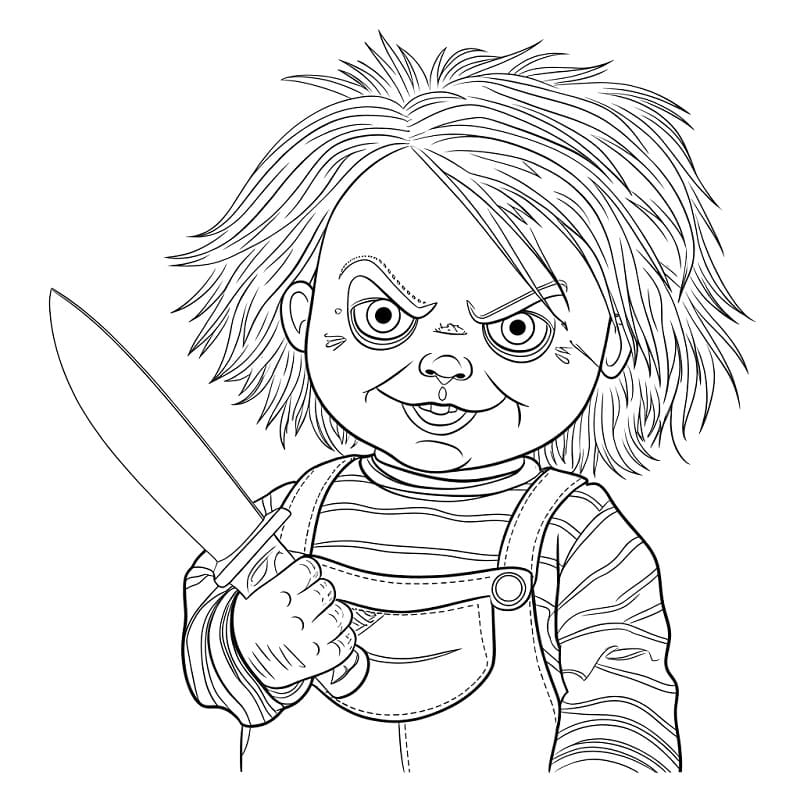 Målarbild Läskig Chucky