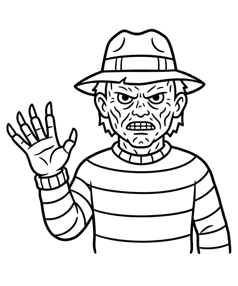 Målarbild Läskig Freddy Krueger