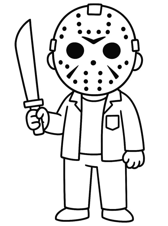 Målarbild Lille Jason Voorhees