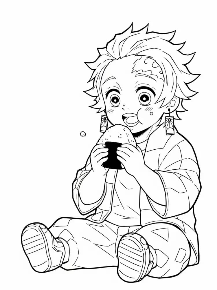 Målarbild Liten Tanjiro
