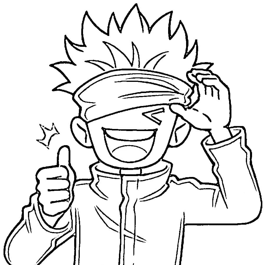 Målarbild Mäktige Satoru Gojo