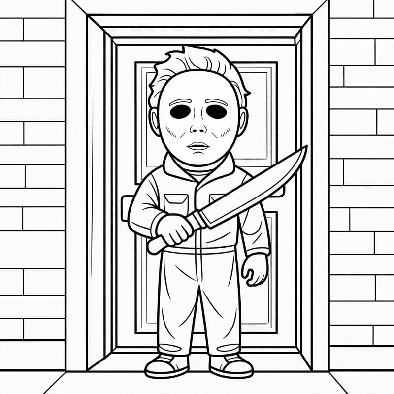 Målarbild Michael Myers Gratis