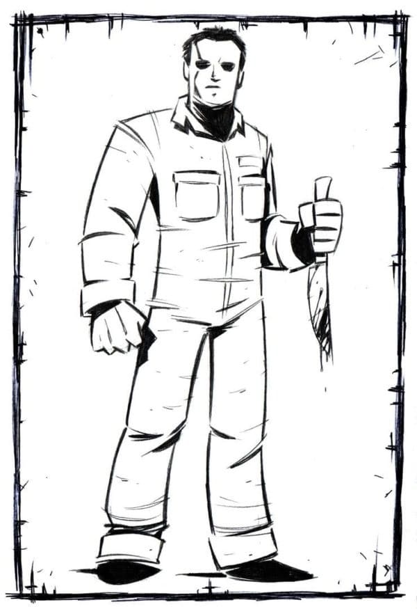 Målarbild Michael Myers för Barn