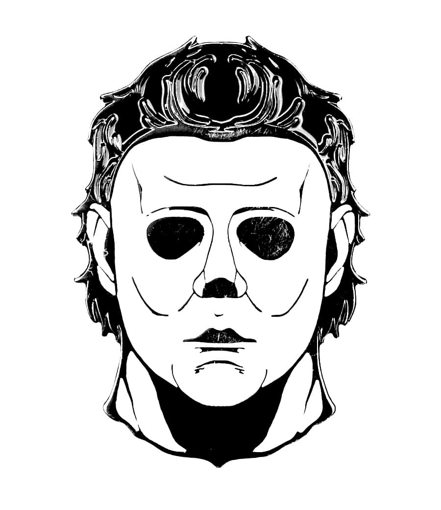 Målarbild Michael Myers-mask