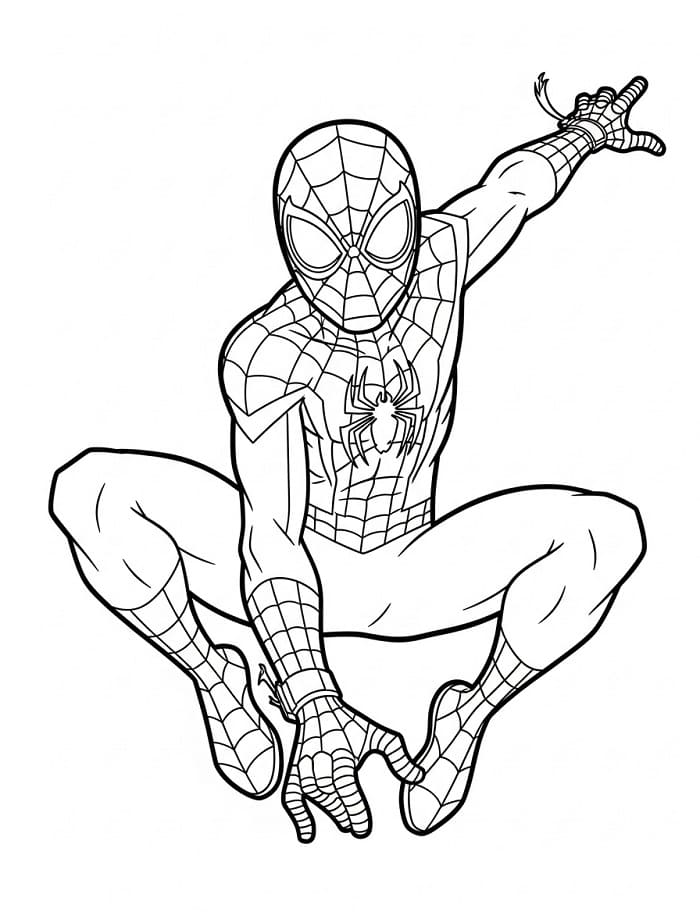 Målarbild Miles Morales Utskrivbar