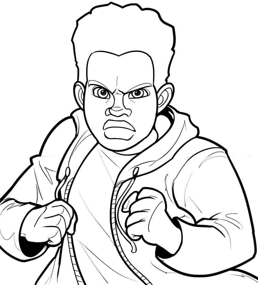 Målarbild Miles Morales för 1-åriga barn