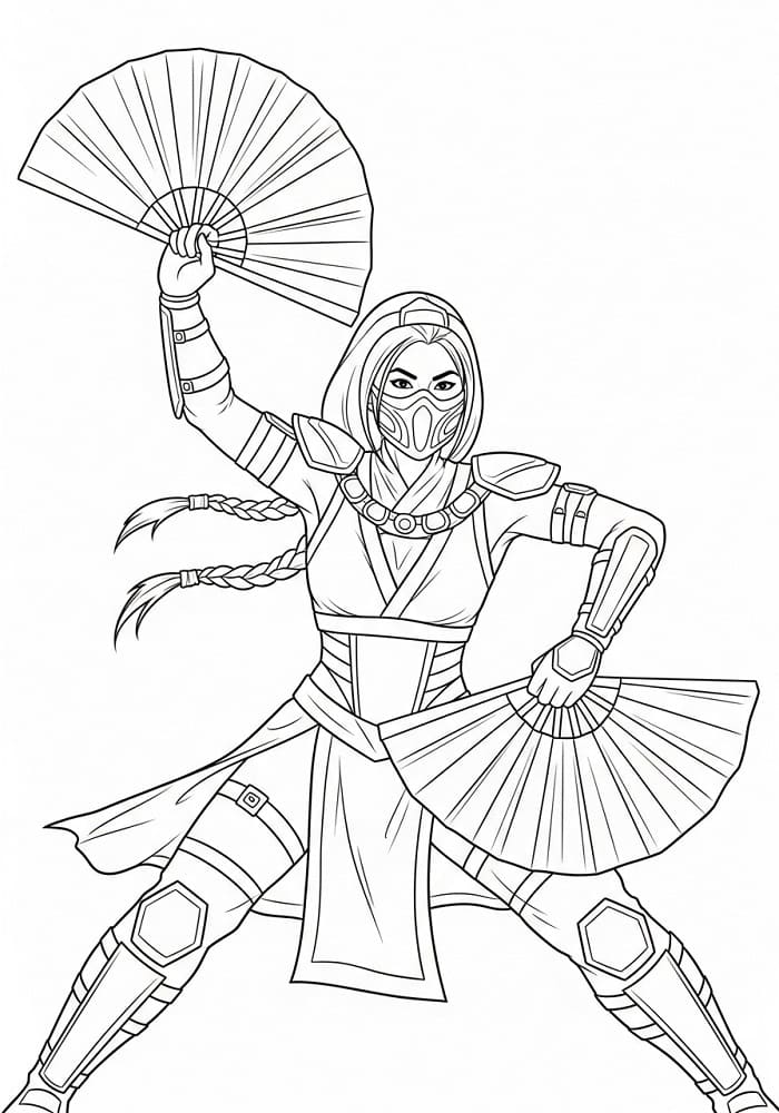 Målarbild Mortal Kombat Gratis för Barn