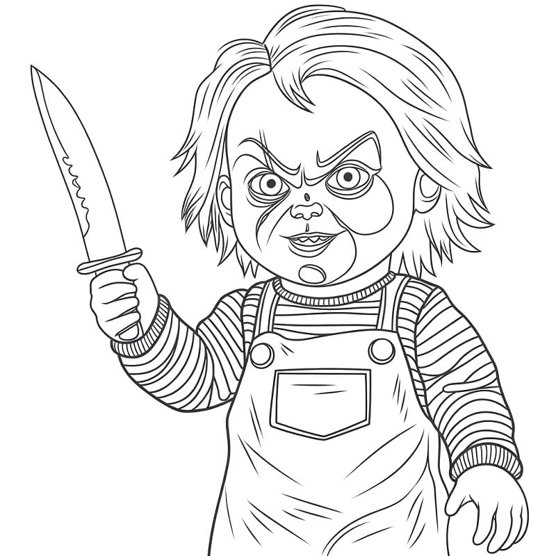 Målarbild Ond Chucky