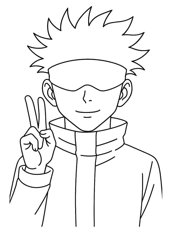 Målarbild Otrolige Satoru Gojo