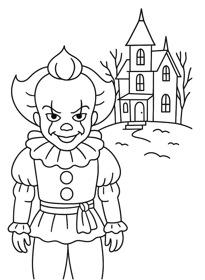 Målarbild Pennywise och Slottet