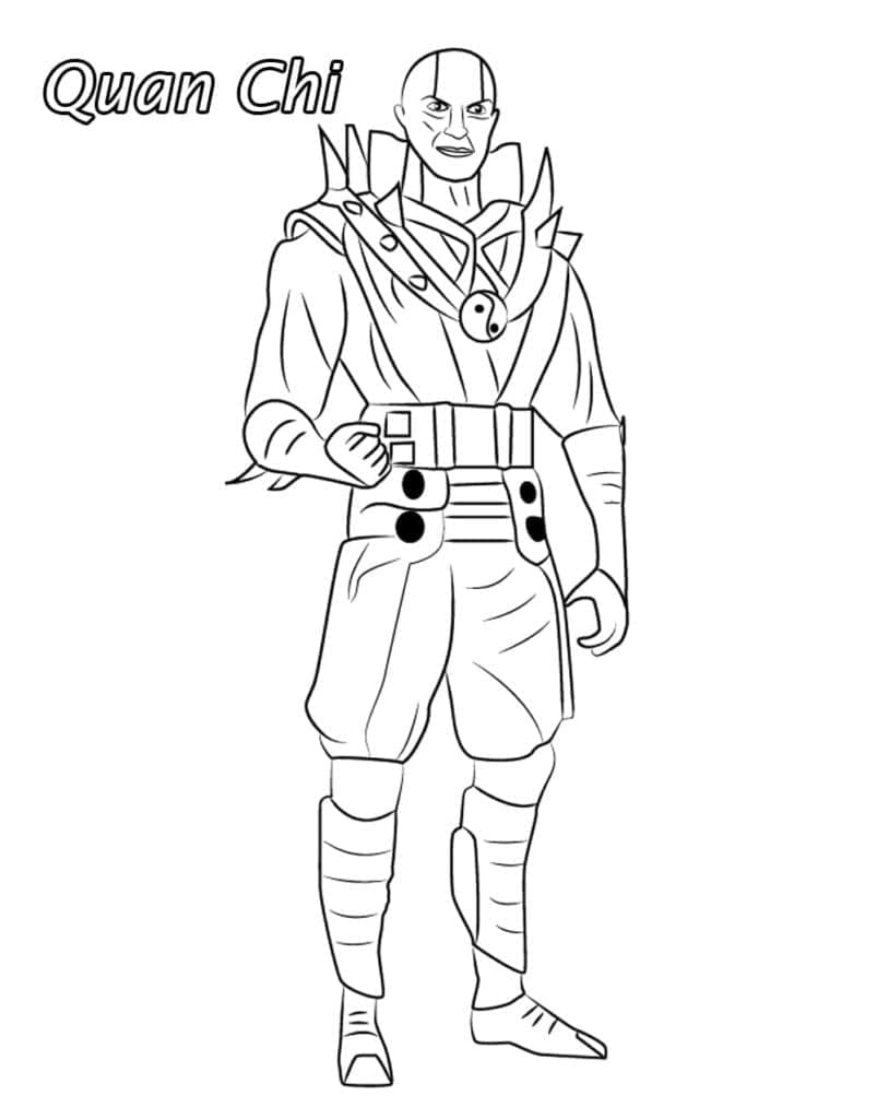 Målarbild Quan Chi från Mortal Kombat