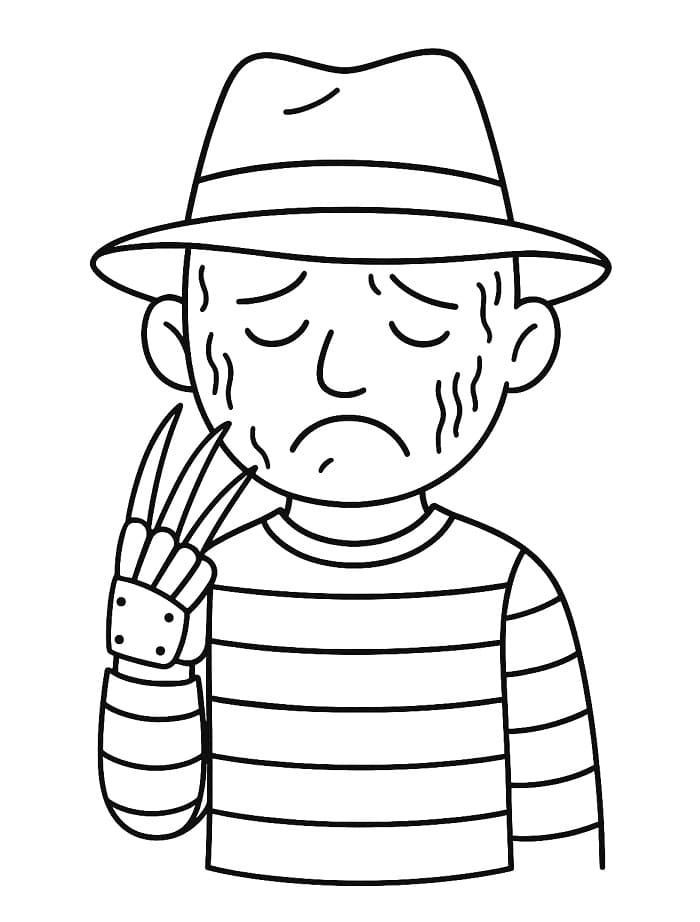 Målarbild Sorglig Freddy Krueger