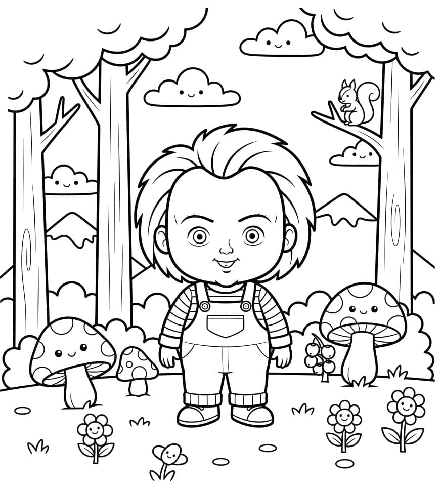 Målarbild Söt Chucky