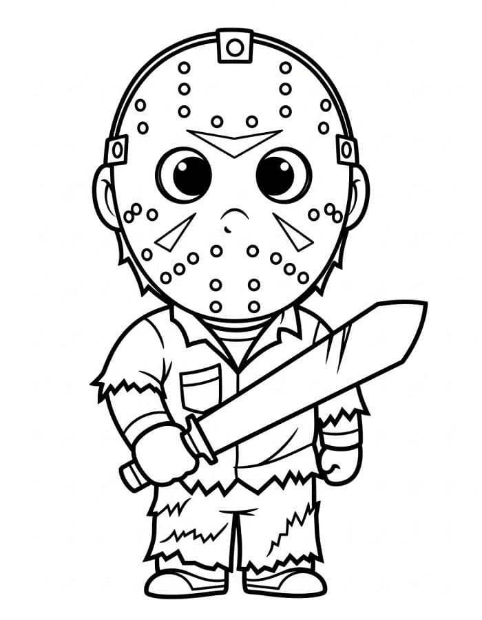 Målarbild Söt Jason Voorhees