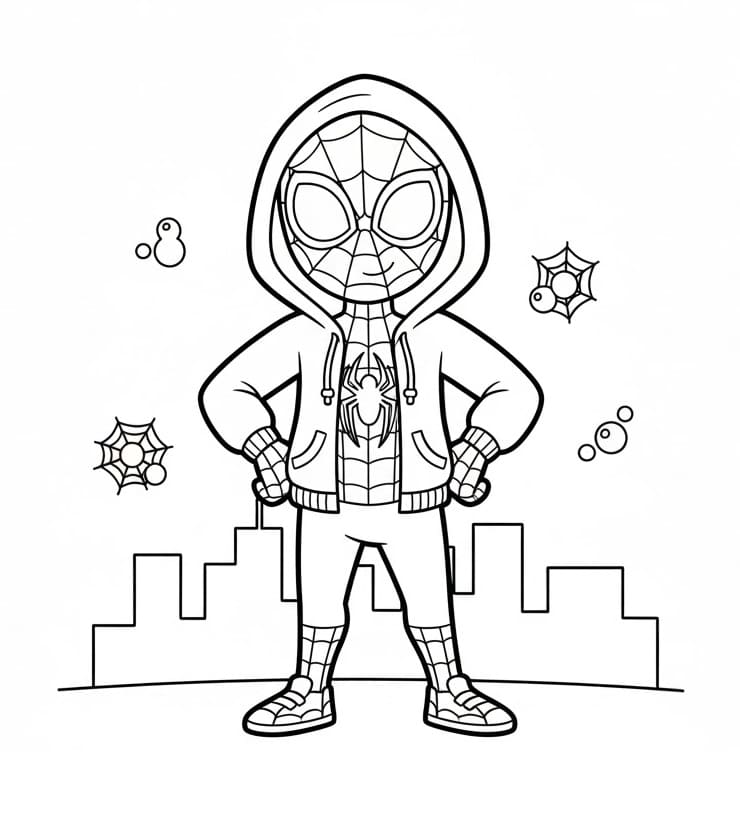 Målarbild Söta Miles Morales