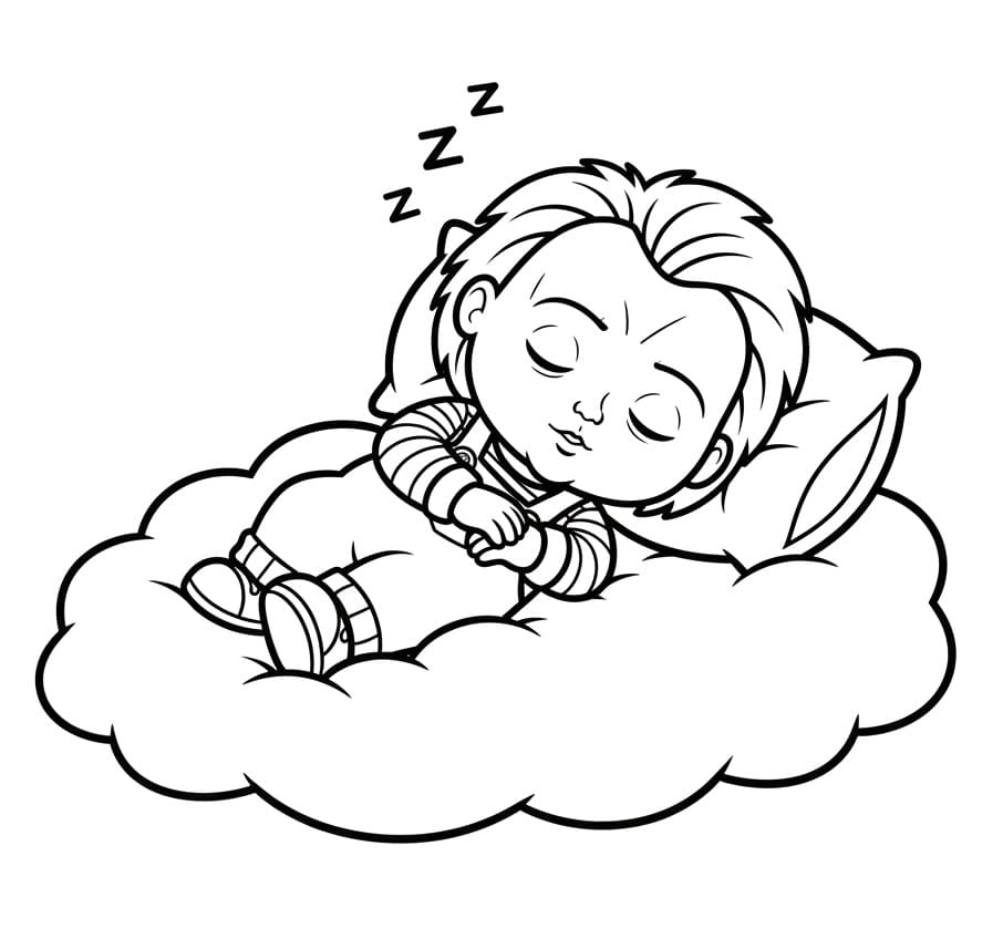 Målarbild Sovande Chucky