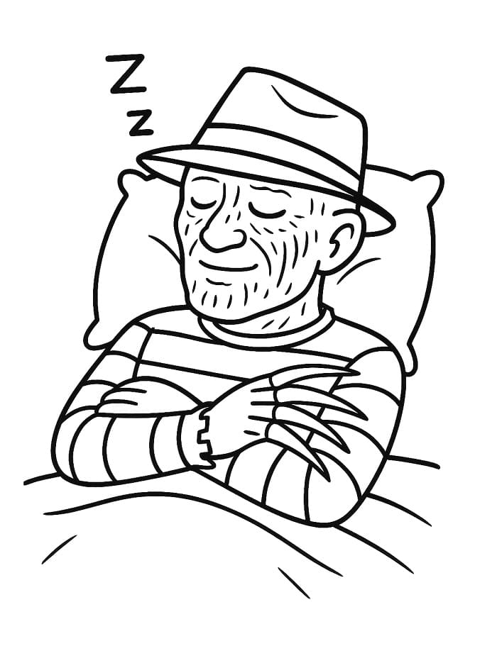 Målarbild Sovande Freddy Krueger