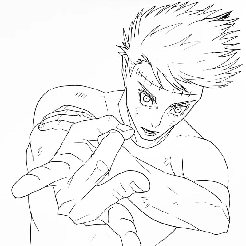 Målarbild Stilige Satoru Gojo