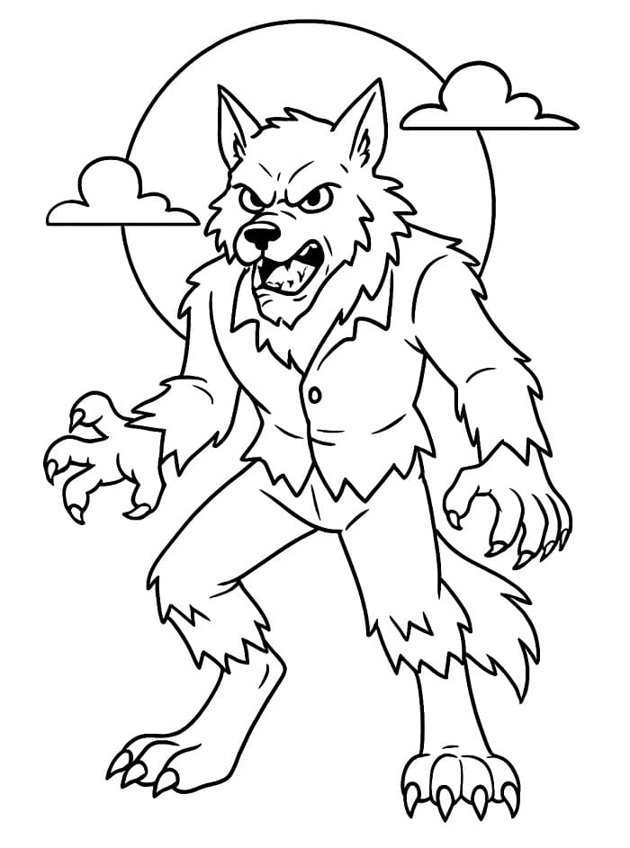 Målarbild Stor Varulv