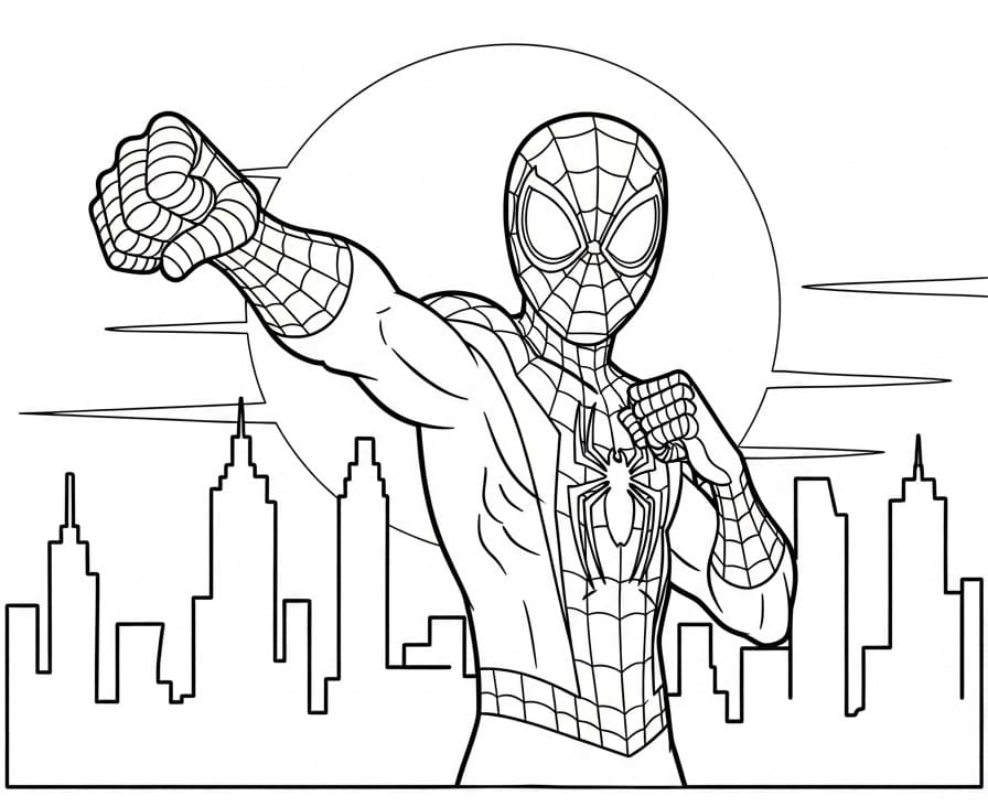 Målarbild Superhjälten Miles Morales