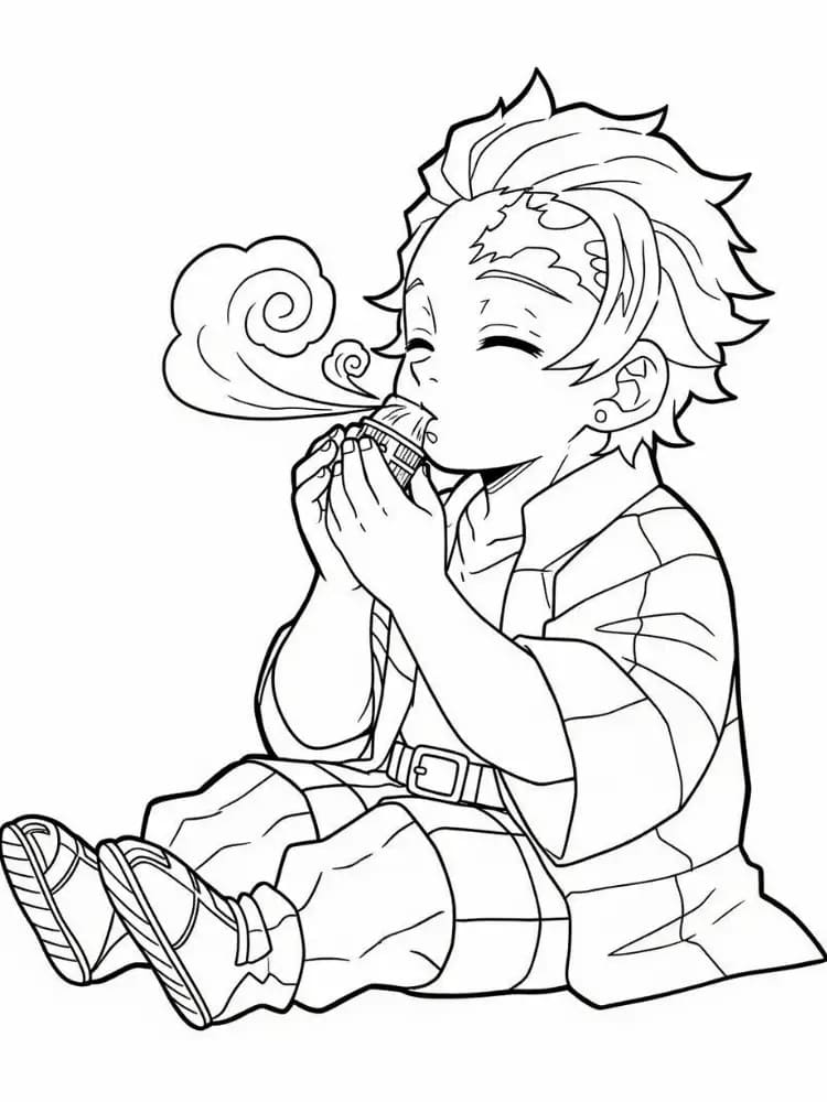 Målarbild Tanjiro Anime Demon Slayer