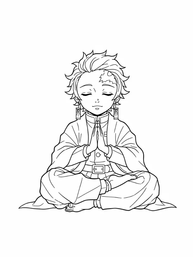 Målarbild Tanjiro Kamado