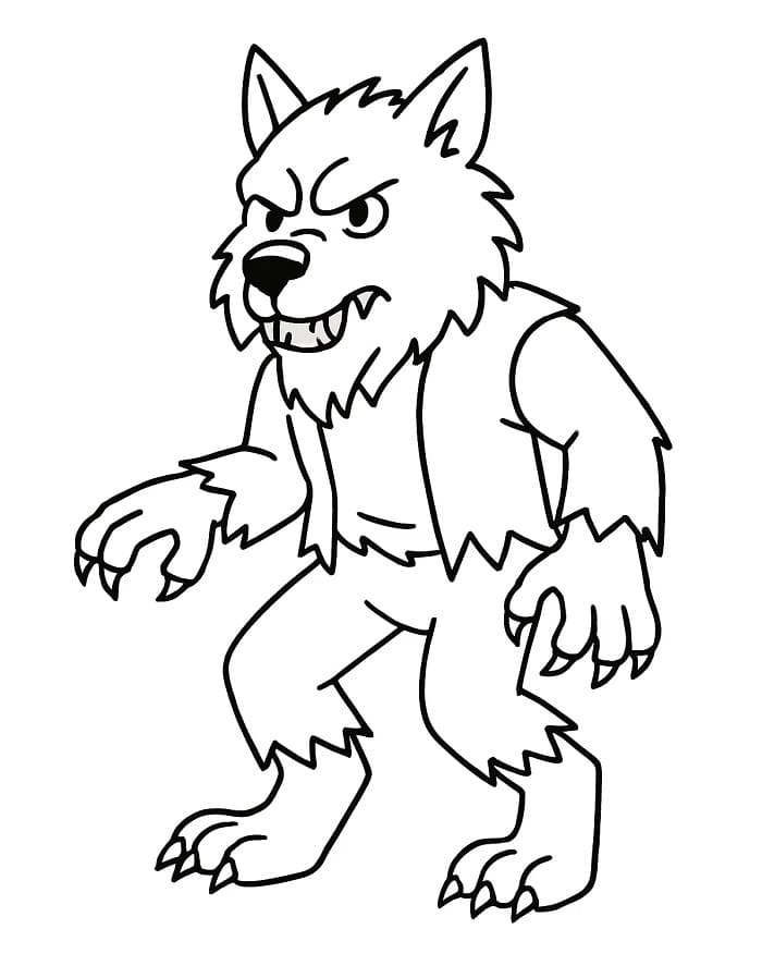 Målarbild Tecknad Varulv