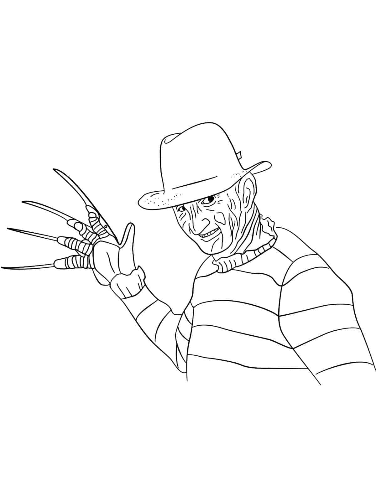 Målarbild Utskrivbar Freddy Krueger