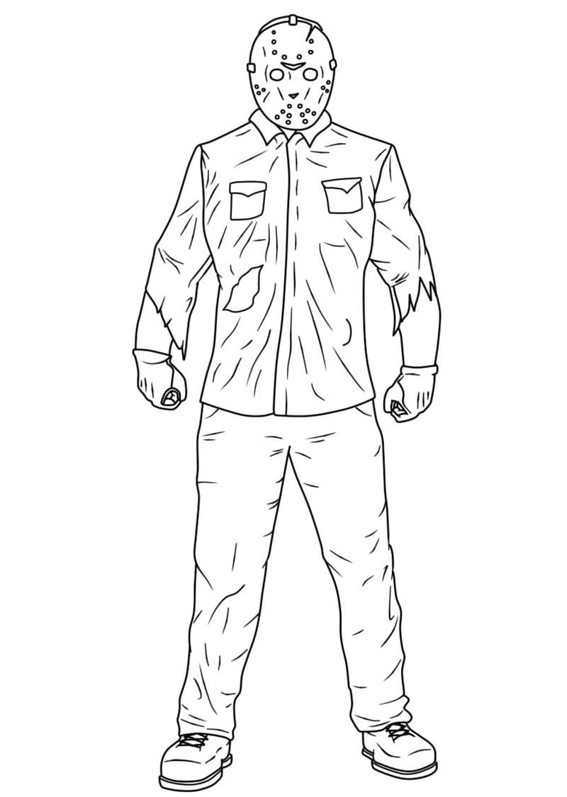 Målarbild Utskrivbar Jason Voorhees