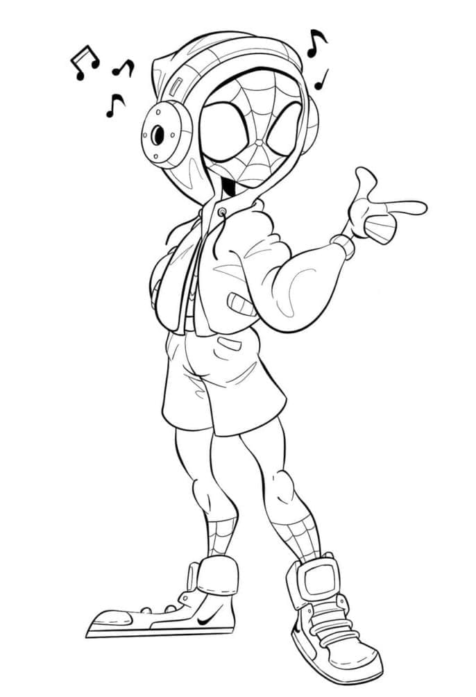 Målarbild Utskrivbar Miles Morales