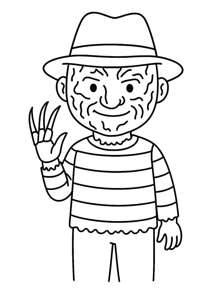 Målarbild Vänlige Freddy Krueger