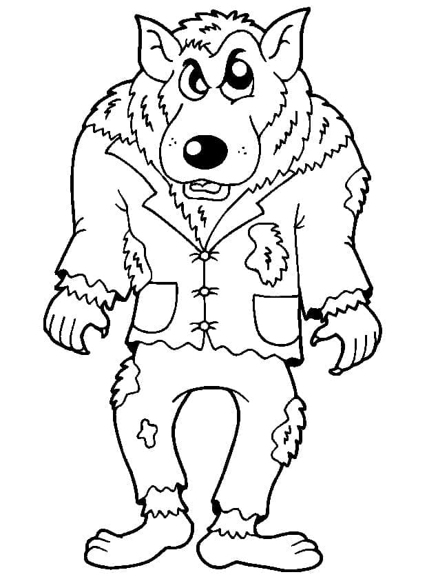 Målarbild Varulv Gratis Utskrivbar