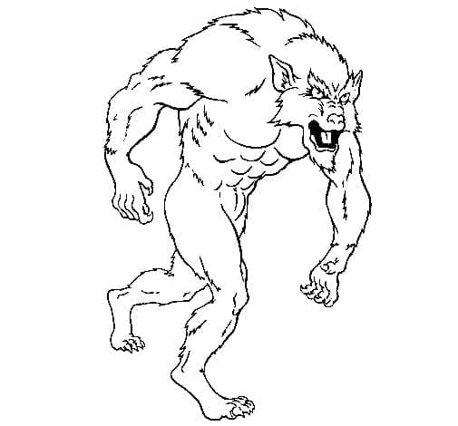 Målarbild Varulv Utskrivbar