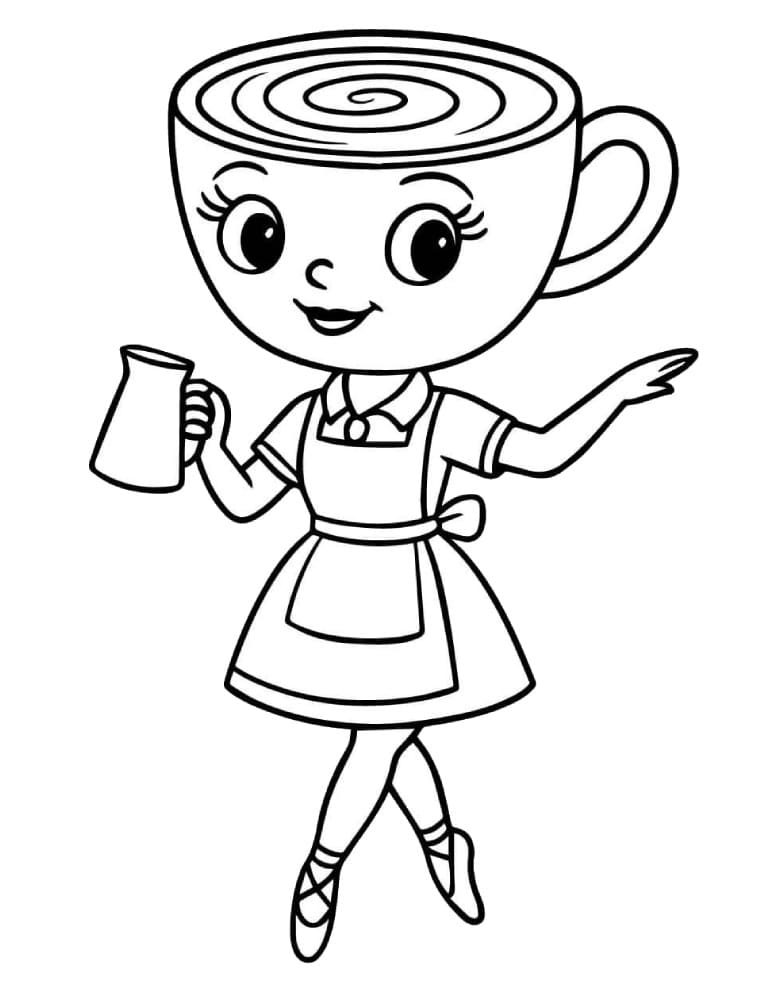 Målarbild Ballerina Cappuccina Gratis Utskrivbar