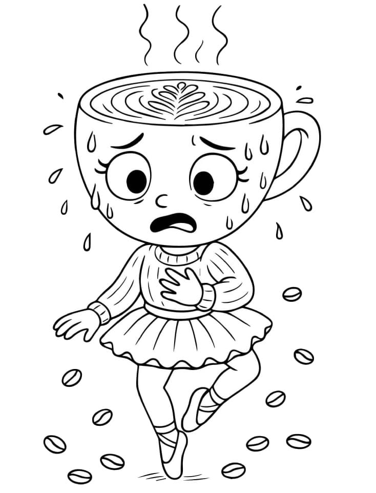 Målarbild Ballerina Cappuccina Utskrivbar