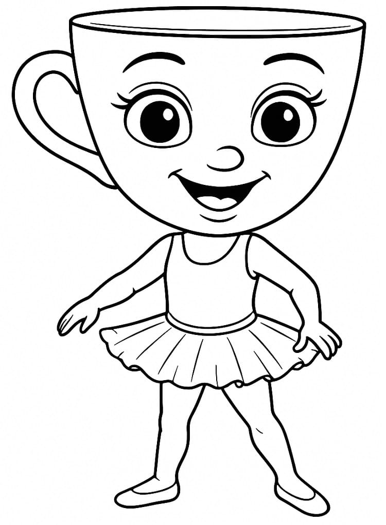 Målarbild Ballerina Cappuccina för 3-åriga Barn