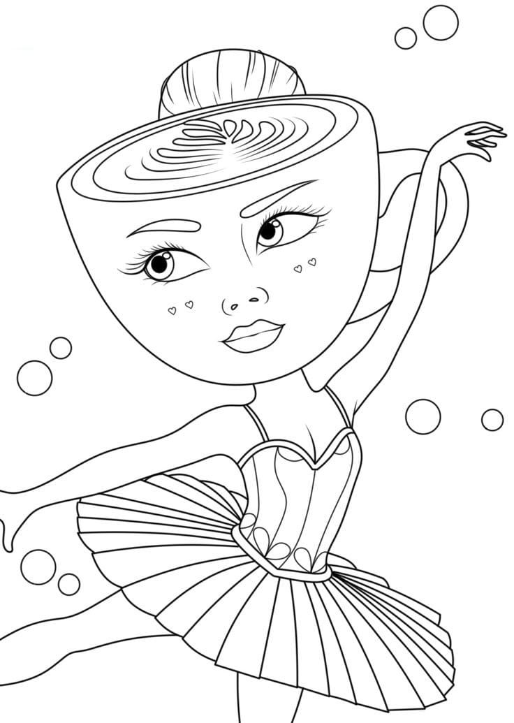 Målarbild Ballerina Cappuccina för 5-åriga Barn