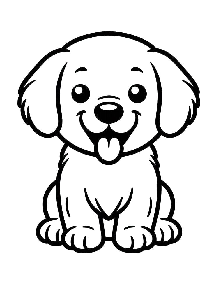 Målarbild En Golden Retriever